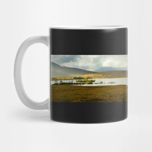 Panoramic view of Lochan Na H-Achlaise and Rannoch Moor in Glen Coe Mug
